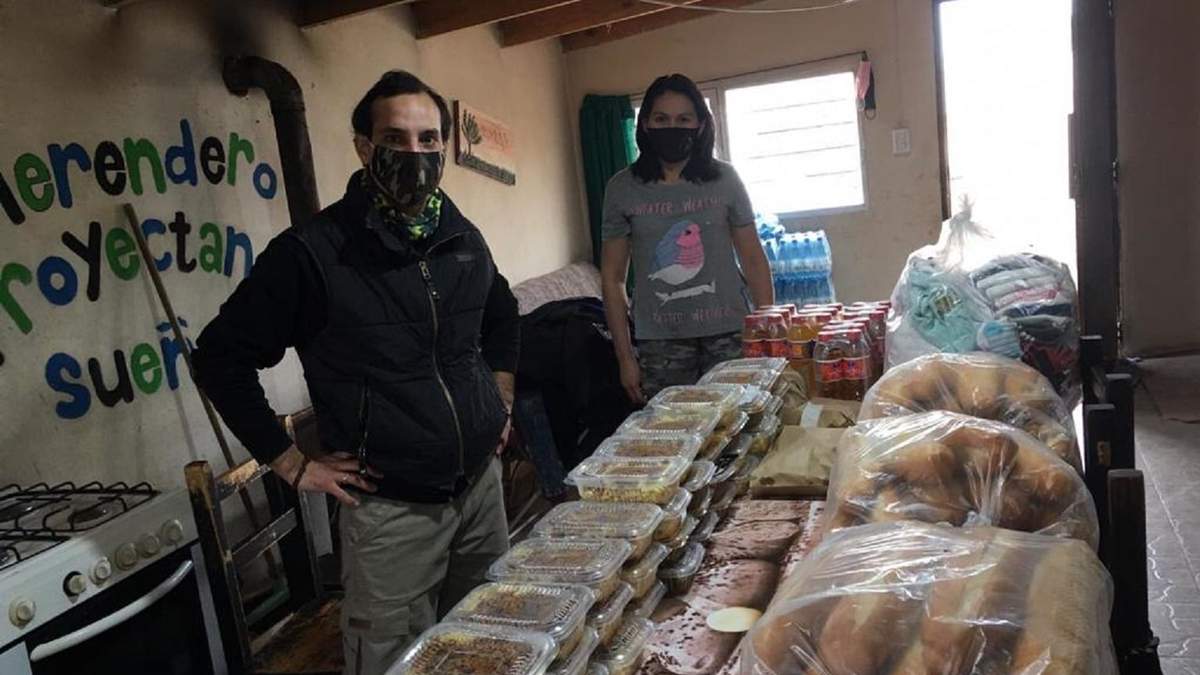 Donaciones a merenderos. Fuente: (Twitter)