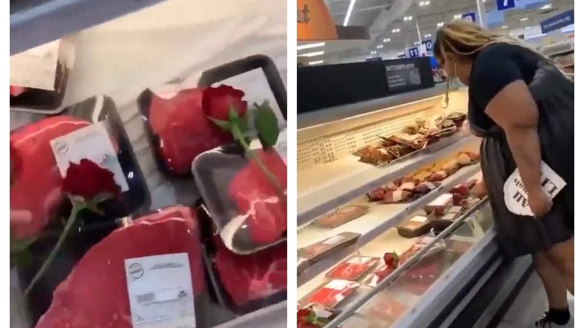Activistas veganos realizan funeral en supermercado