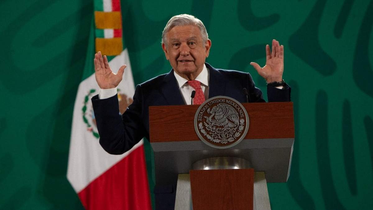 El presidente Andrés Manuel López Obrador en su conferencia matutina