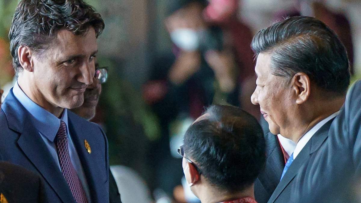 Justin Trudeau y Xi Jinping. Fuente: (Twitter)