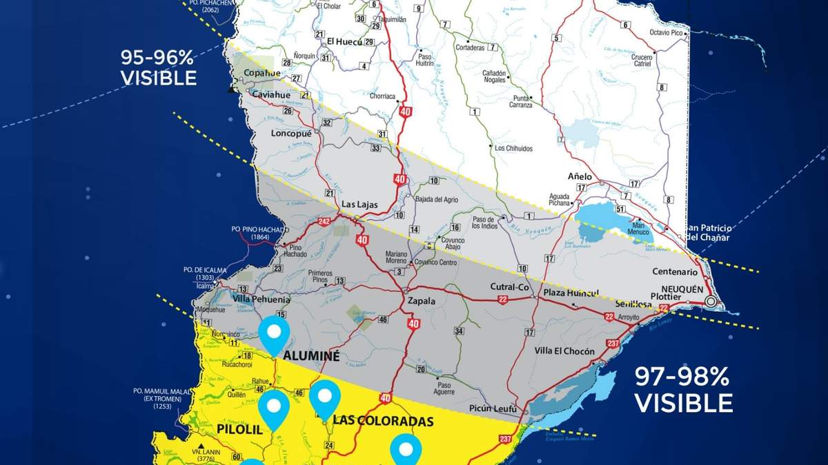 Mapa de localidades y visibilidad