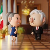 AMLO alaba caricatura de su reunión con Claudia Sheinbaum; “los mexicanos somos ingeniosos”