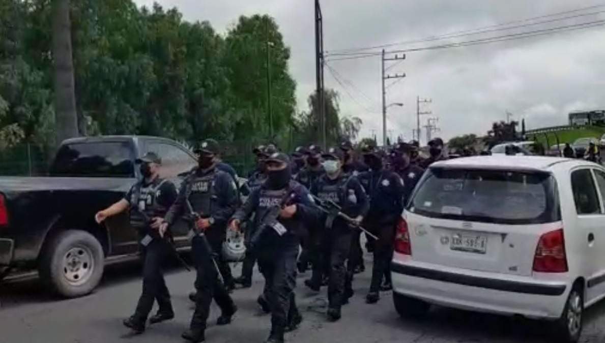 Arribo policiaco a la UDLAP
