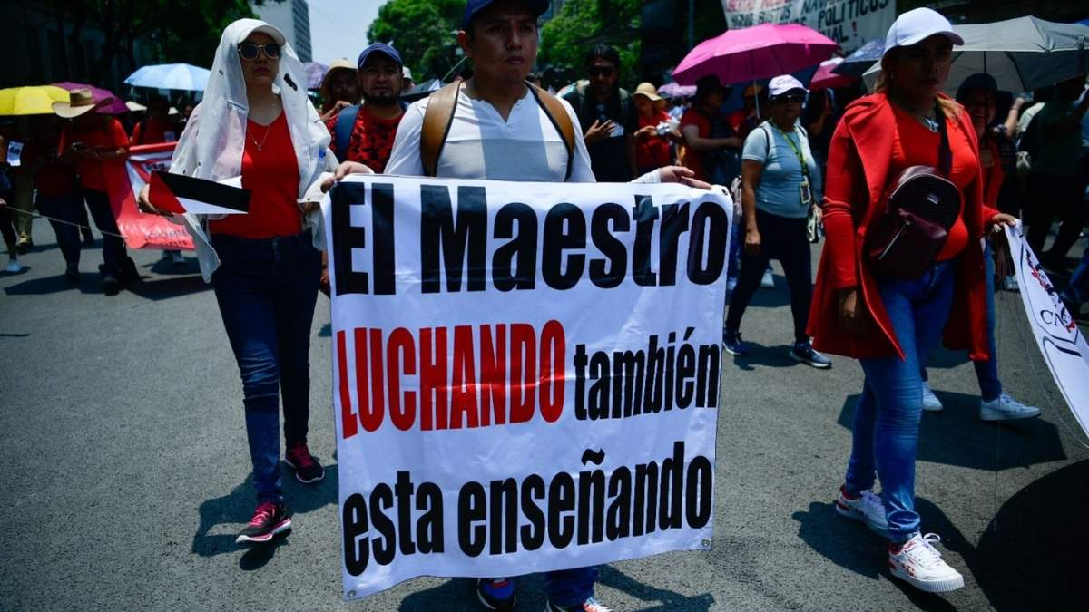 Marcha de maestros en CDMX