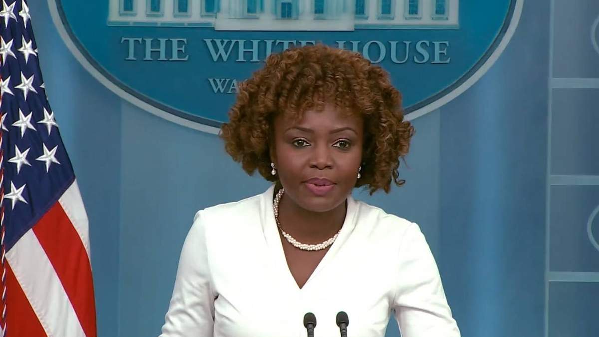 La vocera de la Casa Blanca, Karine Jean Pierre.