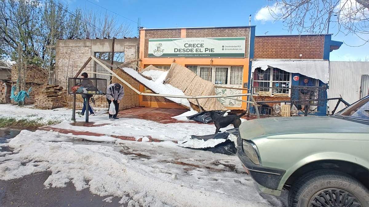 Techos colapsaron en San Carlos debido al granizo.