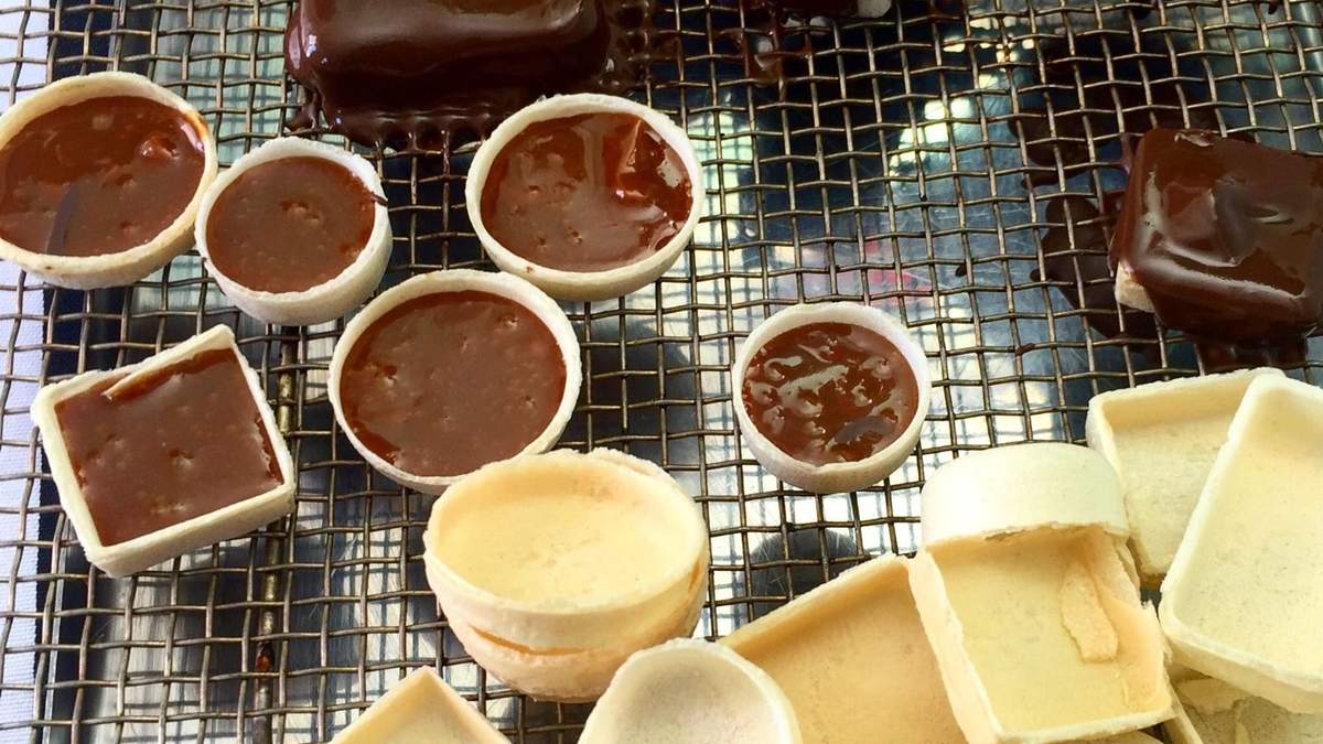 Cuadraditos de chocolate. Fuente: (Instagram)