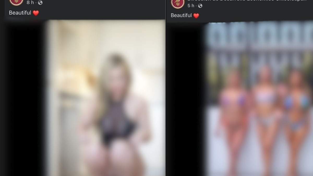 Contenido publicado en dos de las cuentas hackeadas