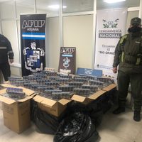 La Aduana incautó más de mil paquetes de cigarrillos en un camión que exportaba cal a Chile