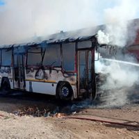 Un incendio destruyó un motorhome en Centenario y movilizó a dos dotaciones de bomberos