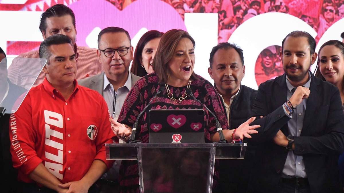 Xóchitl Gálvez en su conferencia de prensa del domingo