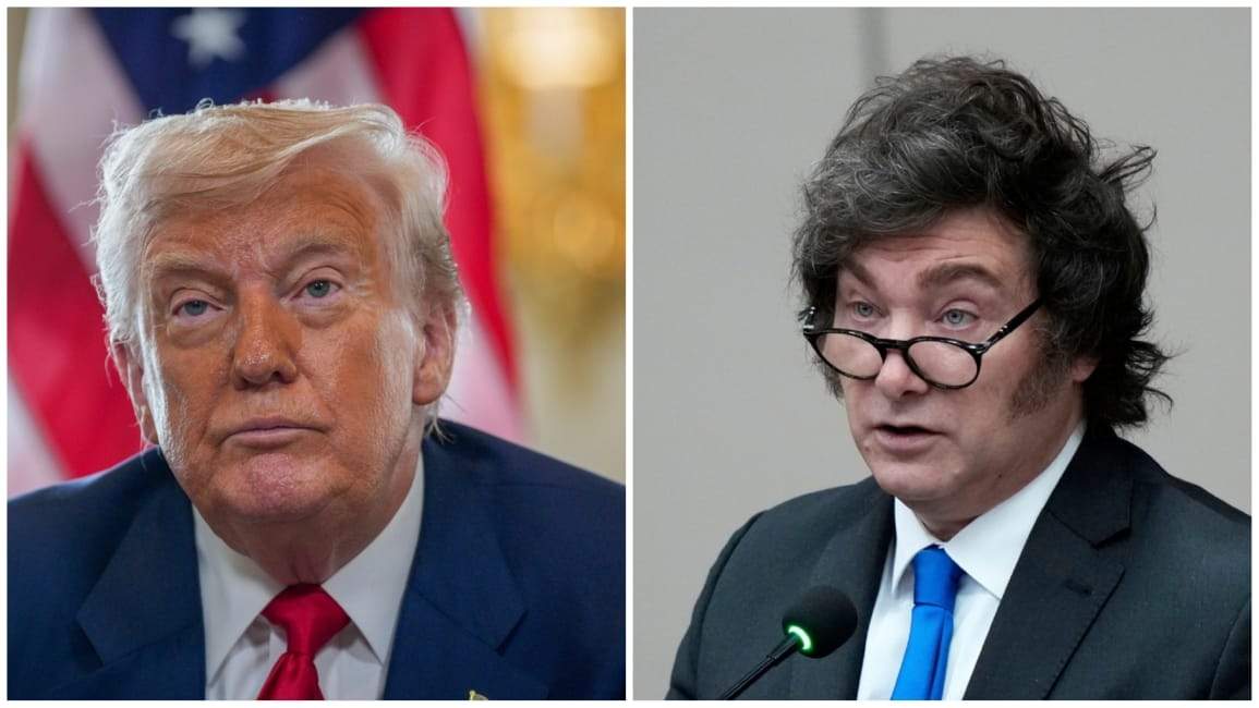 Los presidentes de EU y Argentina, Donald Trump y Javier Milei, respectivament