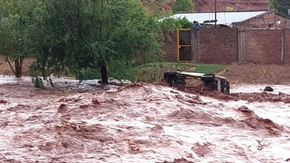 Induraciones afectaron al Rincón de los Sauces. Fuente (Twitter)