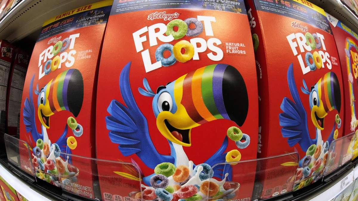 Cajas de cereales Froot Loops de Kellogg's