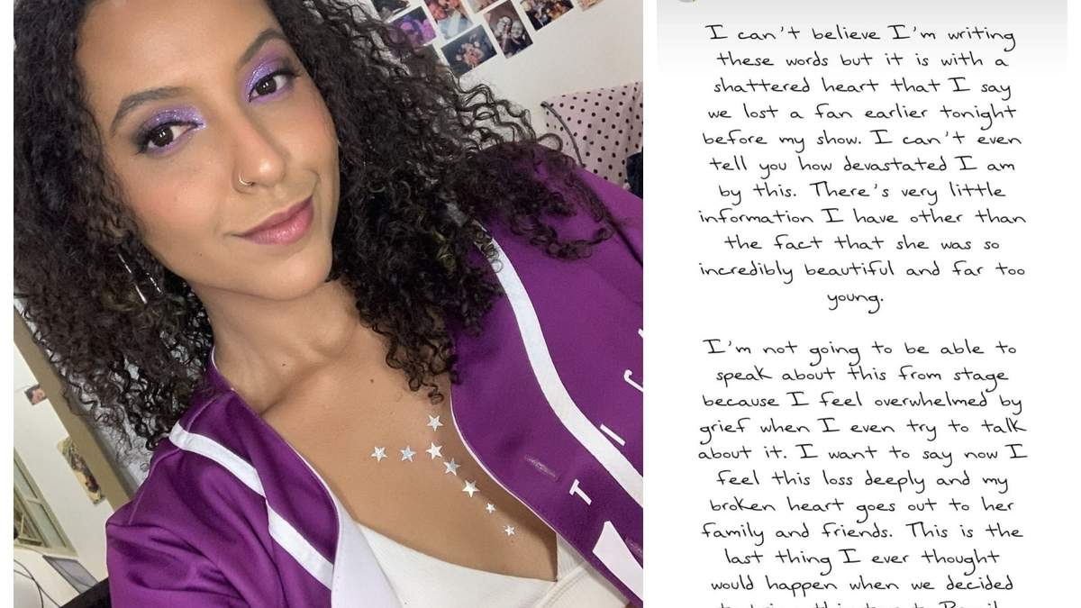 Ana Clara Benevides, de 23 años, y el mensaje publicado por Taylor Swift