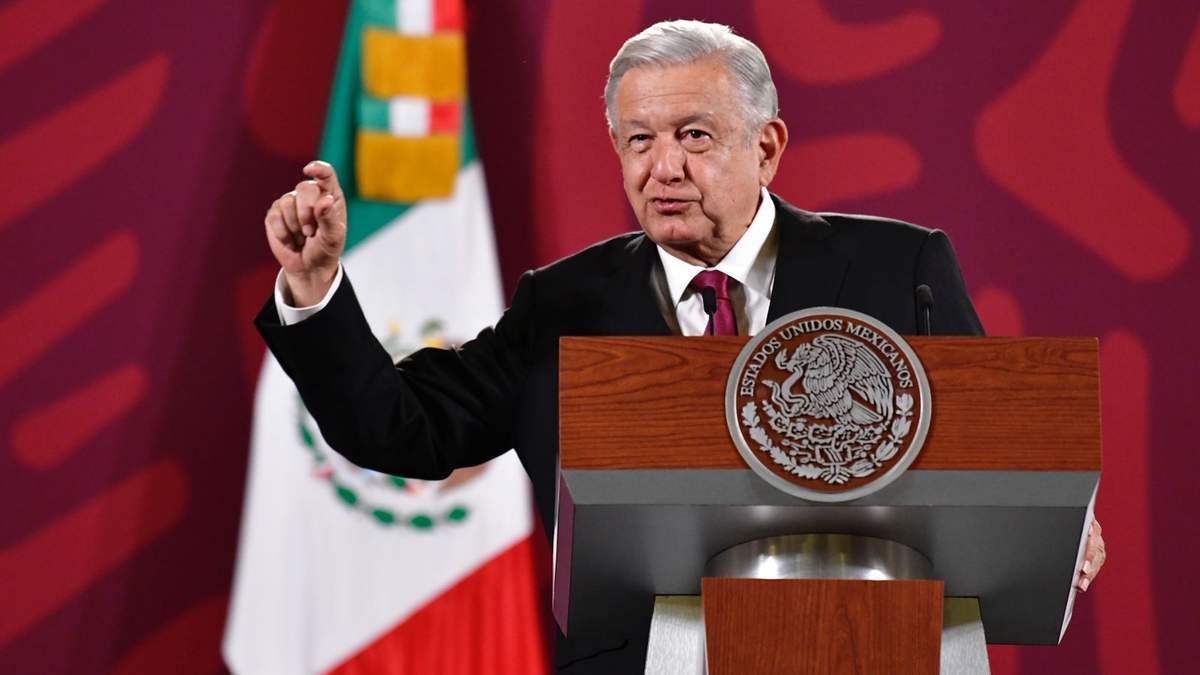 El presidente durante la conferencia matutina de este miércoles