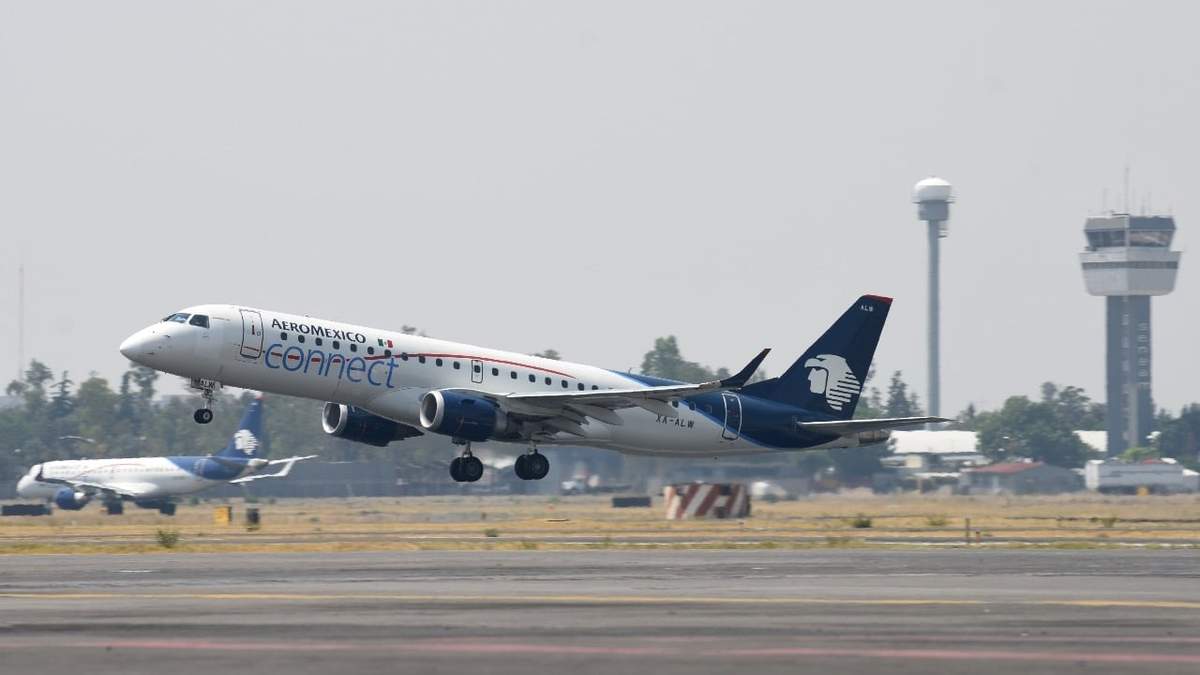 Un avión de Aeroméxico