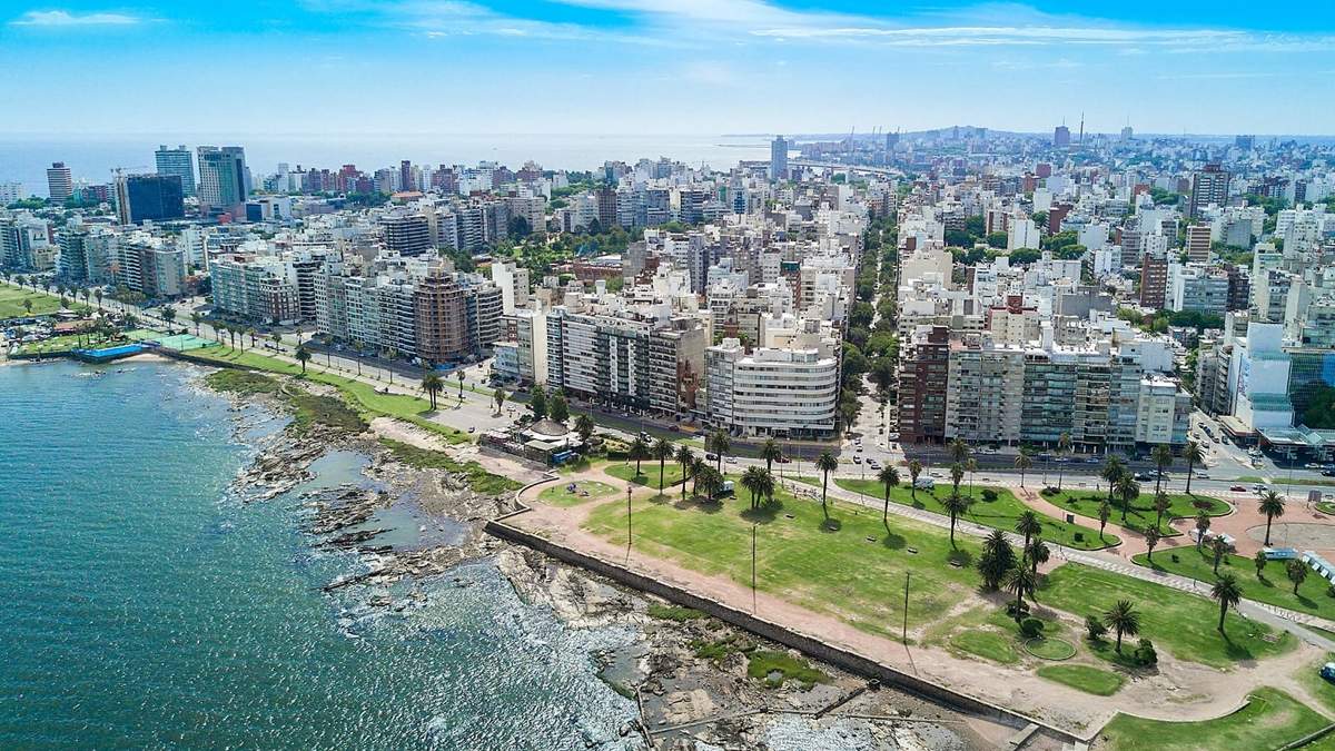 Vista aérea de Montevideo, Uruguay. Fuente: (Twitter)
