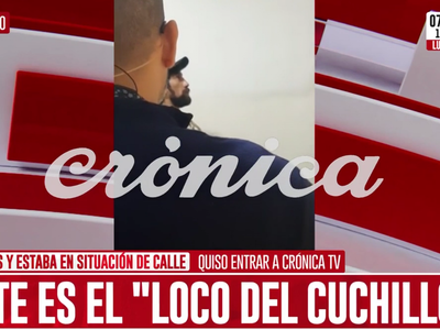 Detuvieron a un hombre que intentó entrar con un cuchillo a Crónica TV