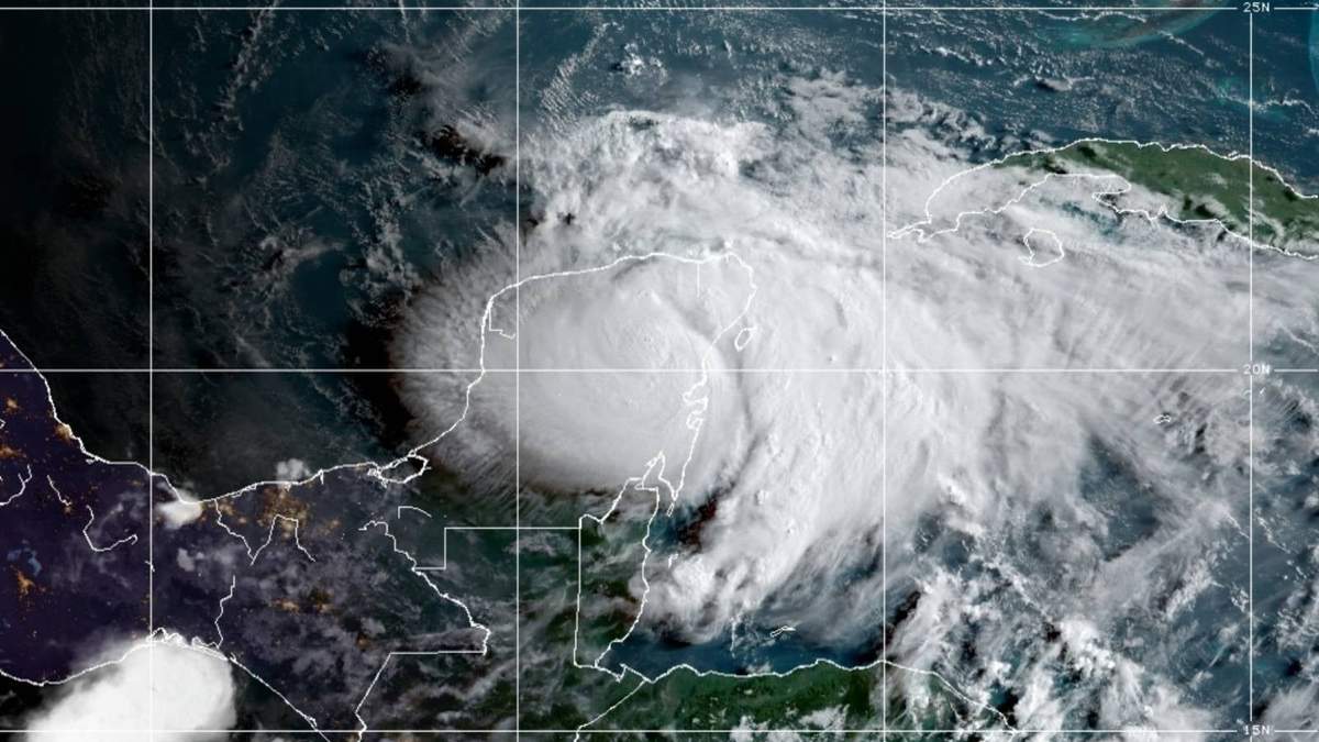 Imagen satelital del huracán Grace