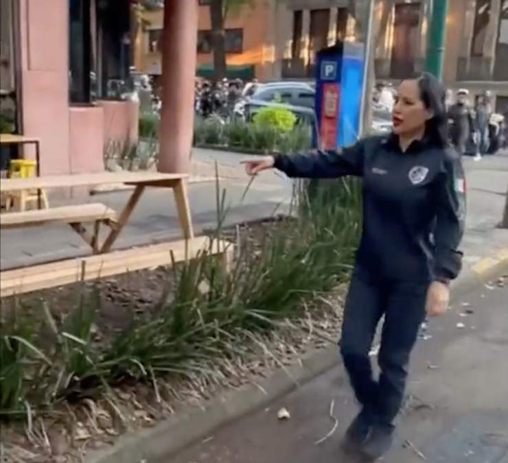 La alcaldesa en el video del operativo