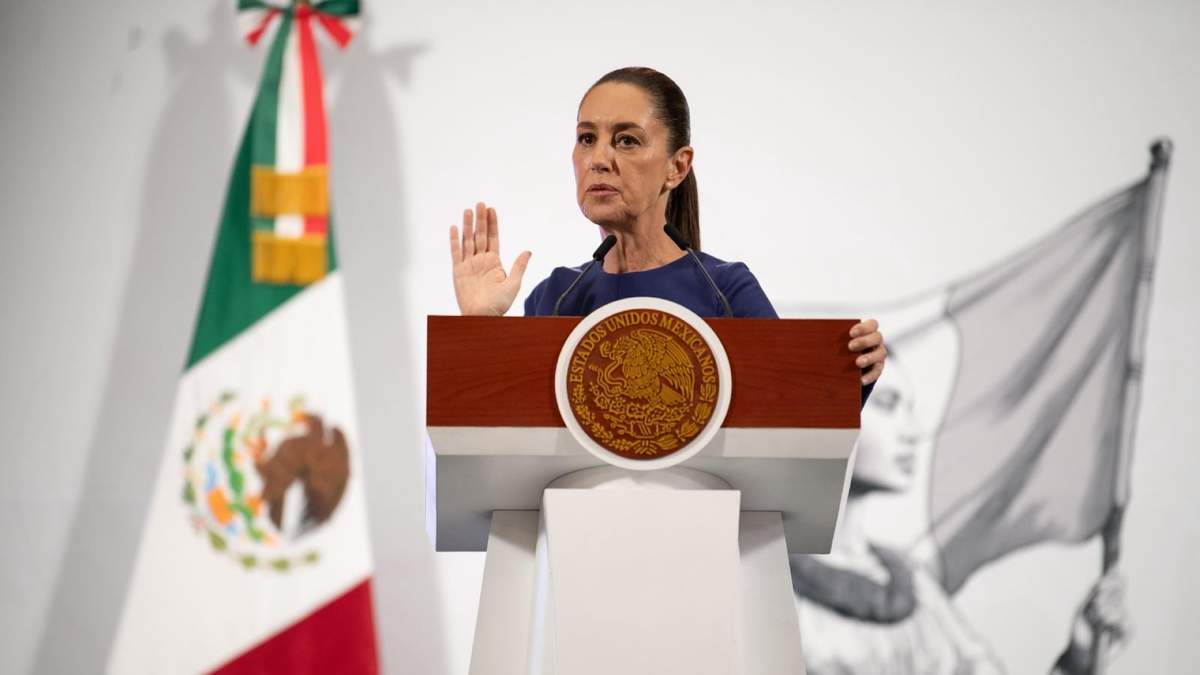 La presidenta Claudia Sheinbaum en la conferencia matutina de este miércoles 7 de mayo de 2025