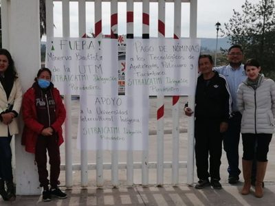 Sindicatos de nivel medio y superior Michoacán protestan por falta de pago de aguinaldo