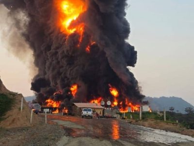 Reportan segundo incendio en el pozo exploratorio Krem-1 de Pemex en Las Choapas