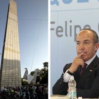 "Arbitrariedad" la Estela de luz, reviran a Calderón tras criticar remoción de estatua de Colón