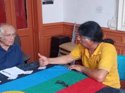 Adolfo Pérez Esquivel respaldó a la comunidad mapuche que mantien un conflicto territorial en Villa La Angostura
