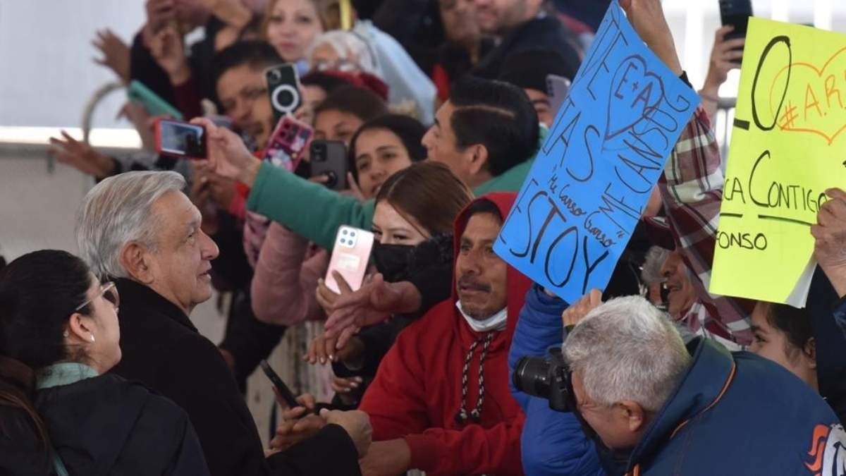 El presidente López Obrador en Huehuetoca, Estado de México