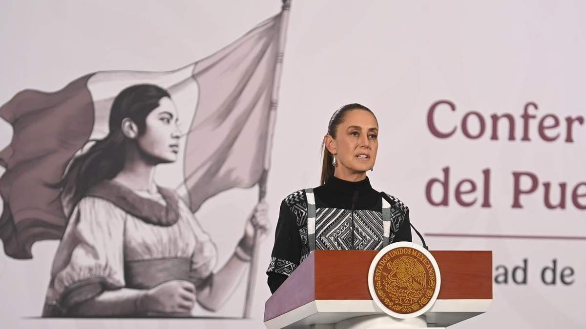 La presidenta Claudia Sheinbaum en la mañanera