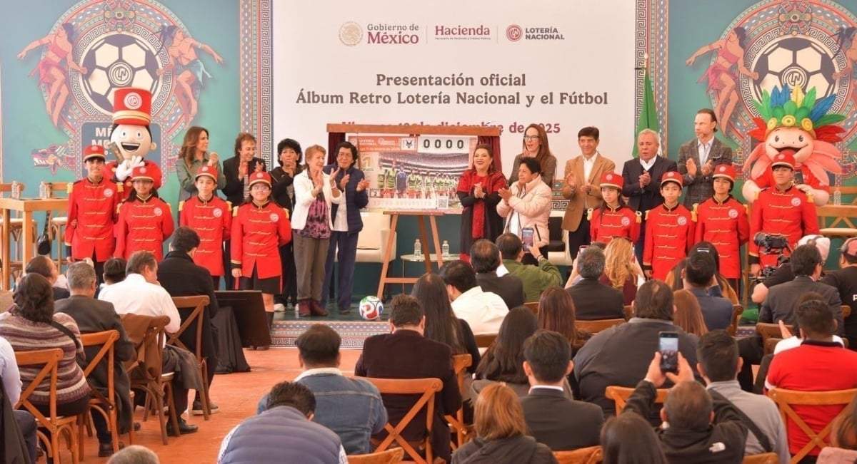 La presentación del Álbum Retro Lotería Nacional y el Futbol
