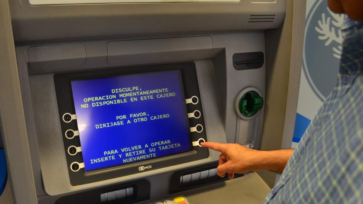 Cajero automático del BPN. Fuente: (Twitter)