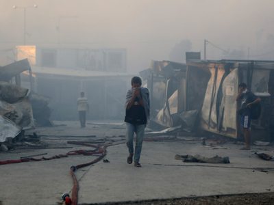 Devastador incendio en el mayor campo de refugiados de Europa