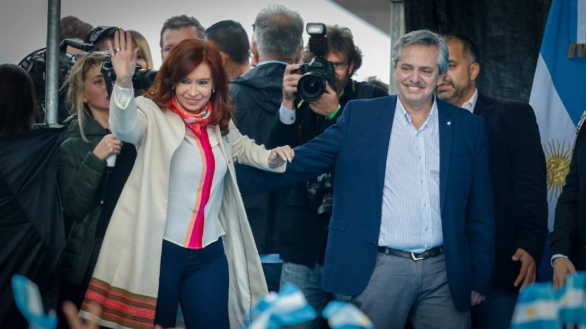 El presidente Aberto Fernández y la vicepresidenta Cristina Kirchner. Fuente: (Twitter)