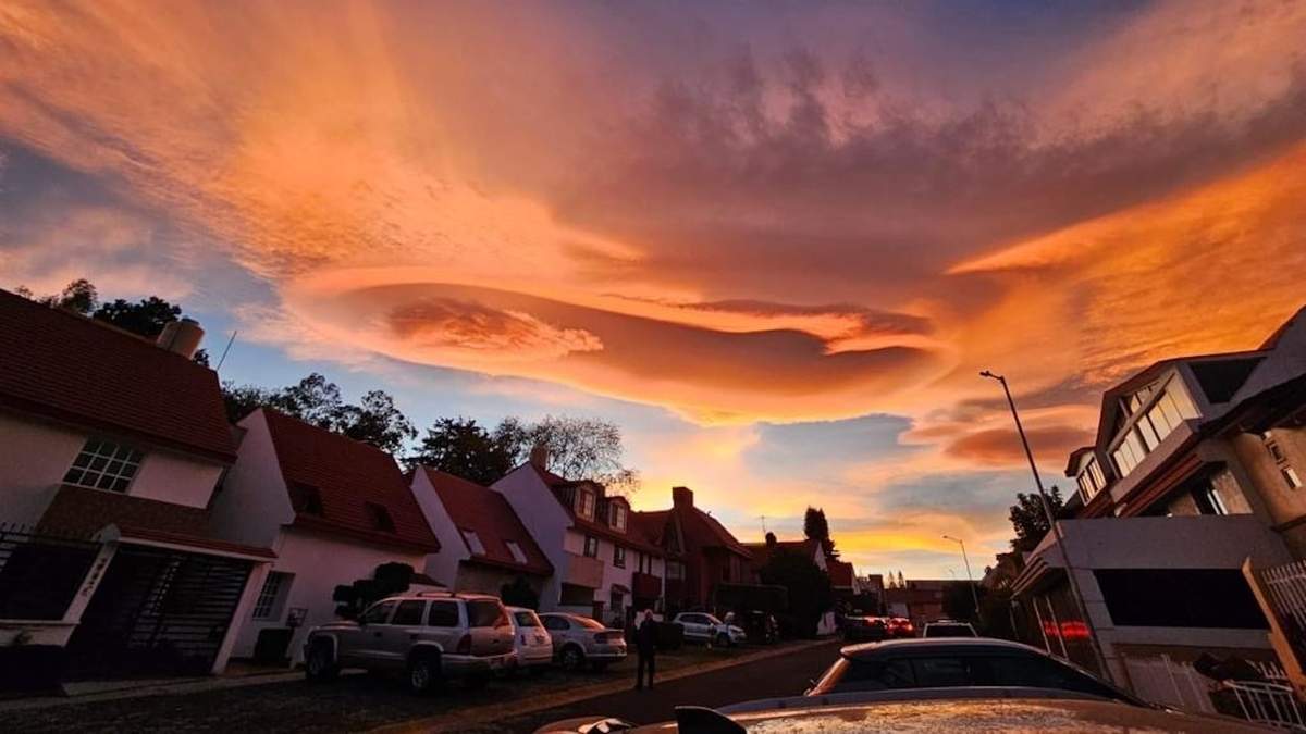El cielo visto desde Lomas Verdes, Naucalpan, la tarde del 10 de enero