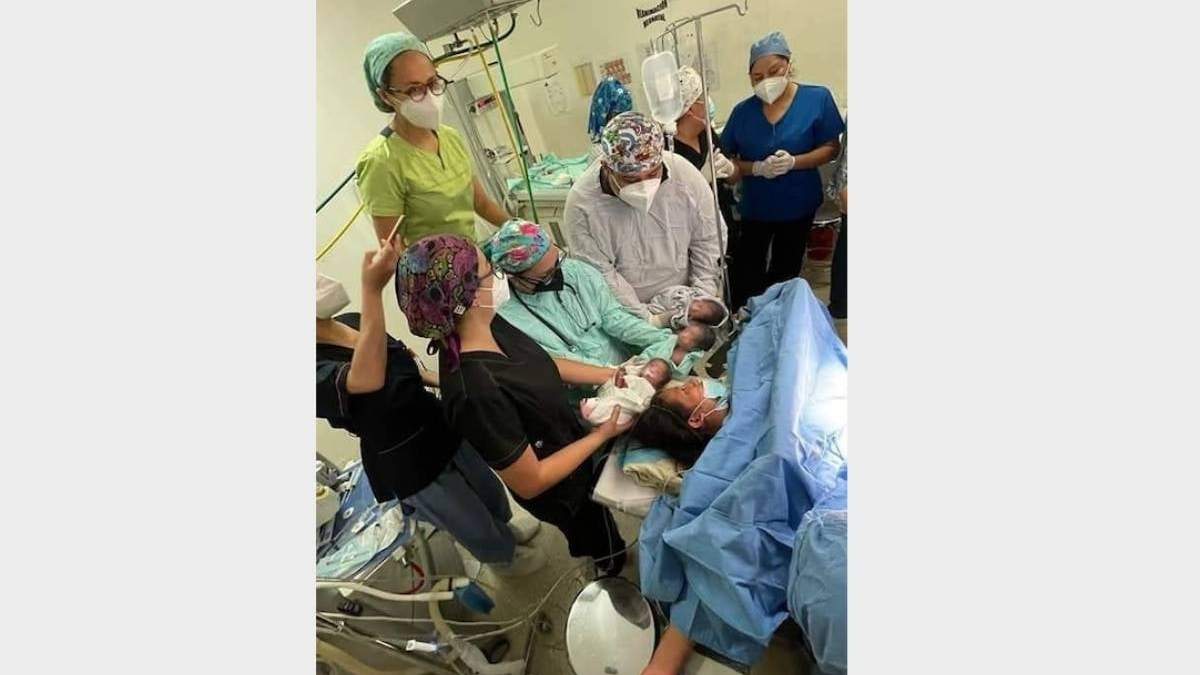 El nacimiento de los trillizos en el hospital de Tula