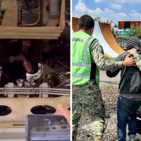 Un joven se brinca la barda del AICM y entra al tren de aterrizaje de un avión de Volaris (Video)