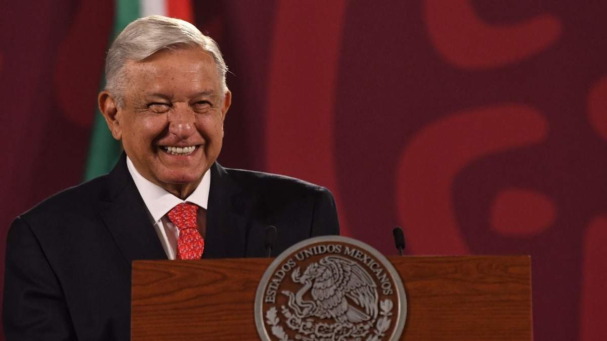 El presidente durante la conferencia en Palacio Nacional
