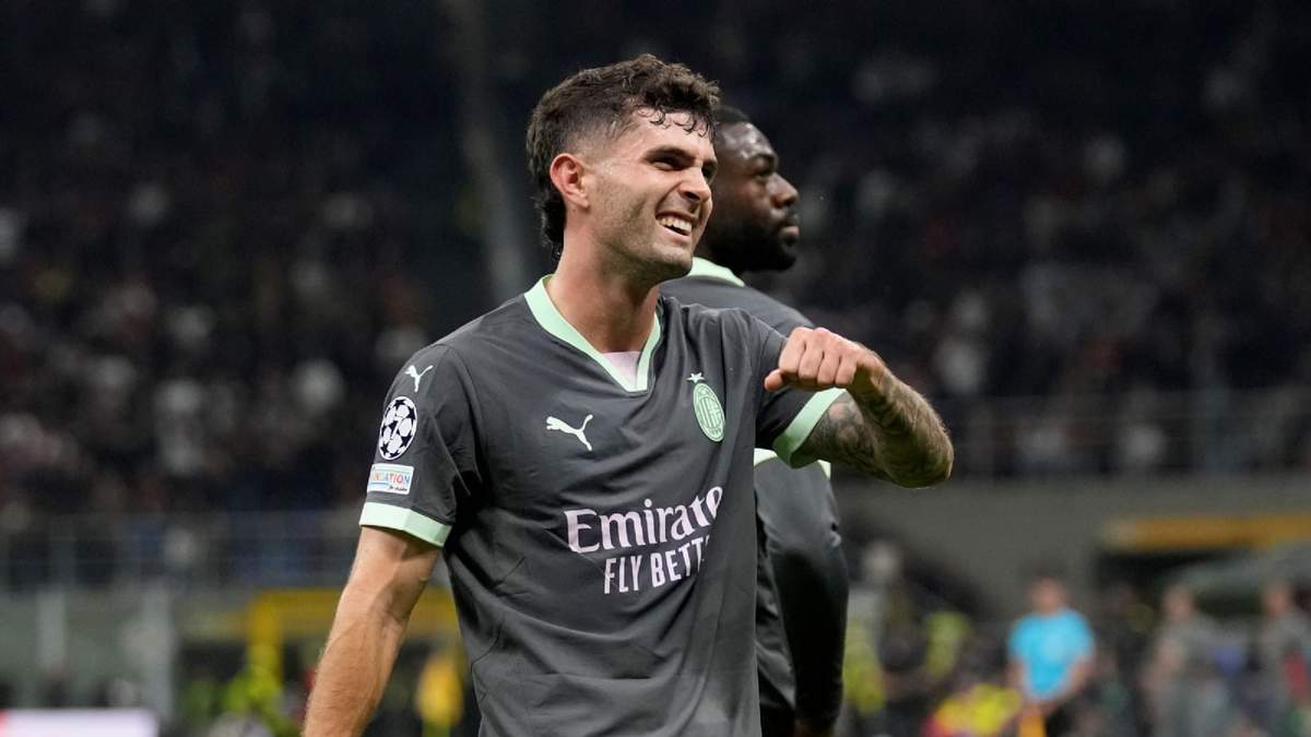 Christian Pulisic tras anotar el primer gol del AC Milan en la victoria 3-1 ante Brujas
