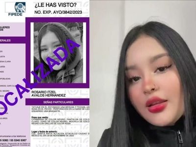 Localizan con vida a la policía auxiliar Rosario Itzel Ávalos