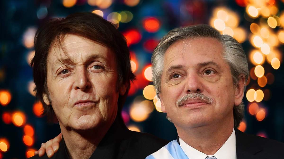 Paul McCartney y Alberto Fernández. Fuente: (Minuto Neuquén)