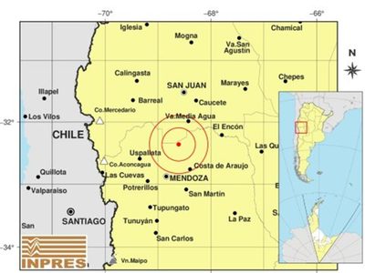 Un temblor de 5 grados sorprendió a los mendocinos