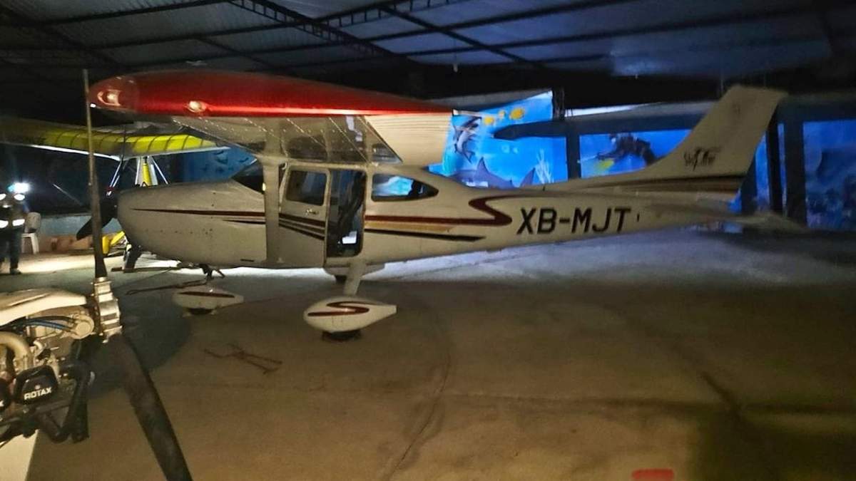 Una de las aeronaves aseguradas