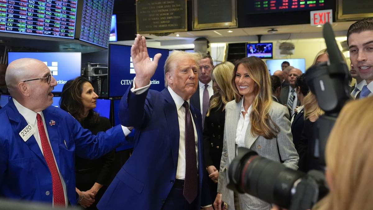 Donald Trump, este jueves en la sede de la Bolsa de Valores de Nueva York
