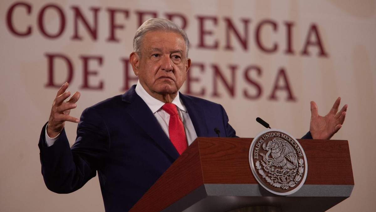 El presidente durante la conferencia matutina