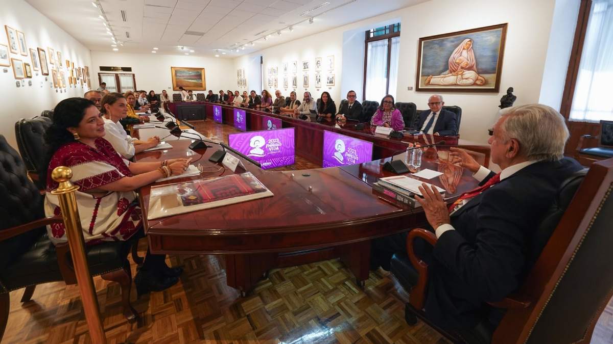 Reunión de AMLO con funcionarios de la Secretaría de Cultura