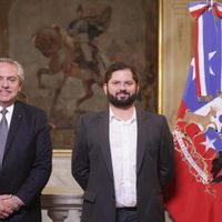 Así recibió el presidente Alberto Fernández a su homólogo chileno, Gabriel Boric