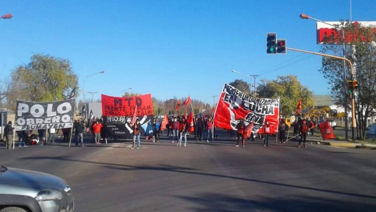 Cortes en Neuquén. Fuente: (Twitter)